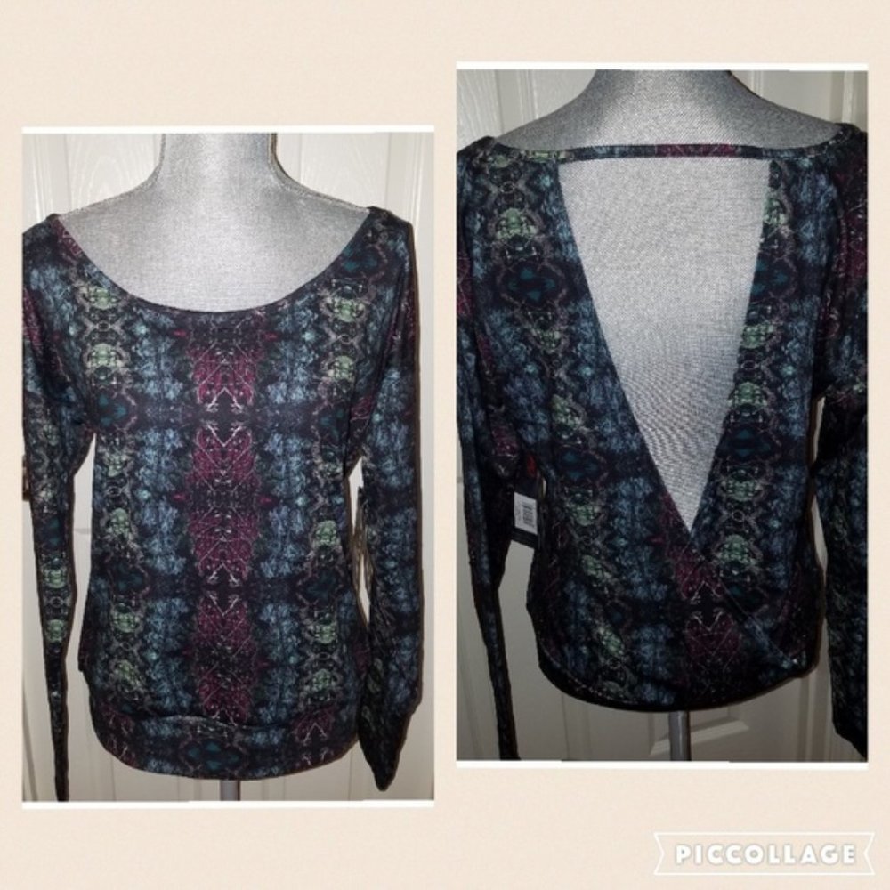 Capezio Yana Print Crew Top